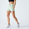 Women's Slim-Fit Cotton Fitness Shorts 520 with Pocket - Rosemary