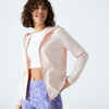 Women's Zip-Up Fitness Sweatshirt 100 - Pink Quartz