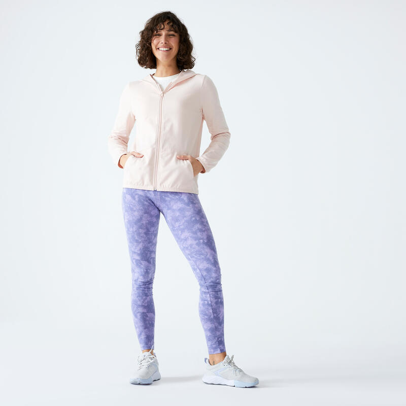 Sweat Zippé Fitness Femme - 100 Quartz Rose