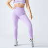 Women High-Waisted Seamless Gym Leggings with Phone Pocket - Purple