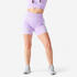 Fitness High-Waisted Seamless Bike Shorts - Purple