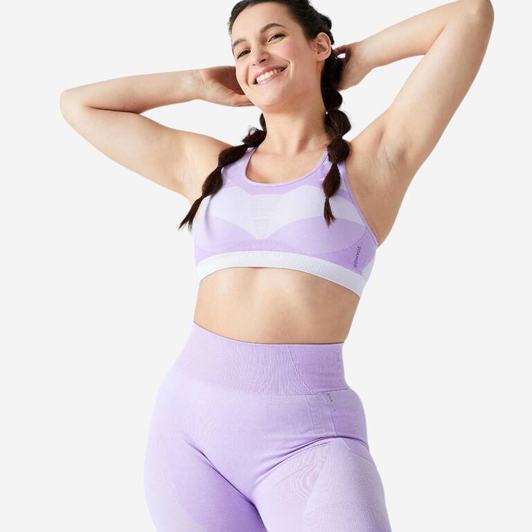 Medium Support Seamless Fitness Sports Bra 560 - Lilac