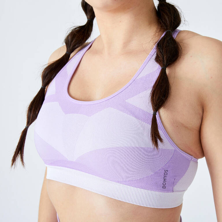 Medium Support Seamless Fitness Sports Bra 560 - Lilac