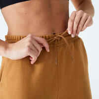Women's Fitness Bottoms 500 Essentials - Hazelnut