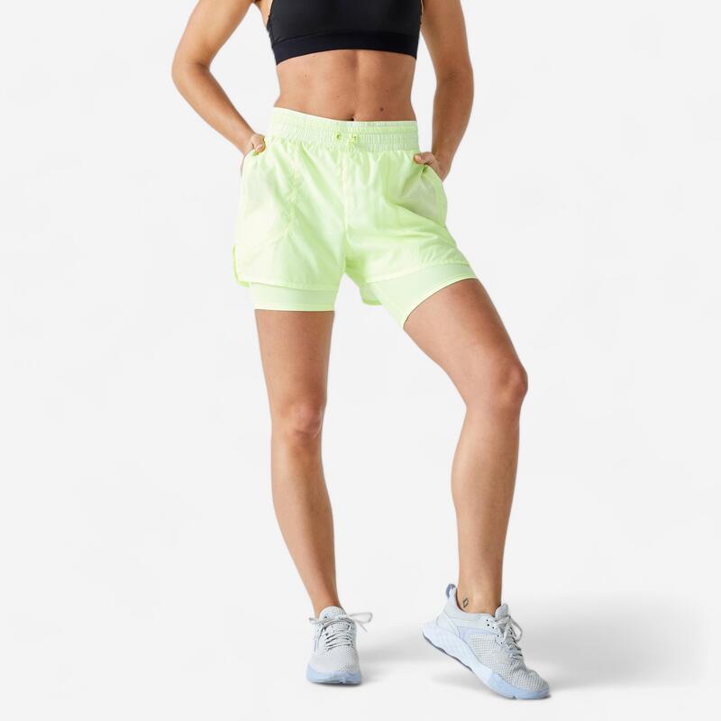 Women's 2-in-1 Fitness Cardio Shorts - Decathlon