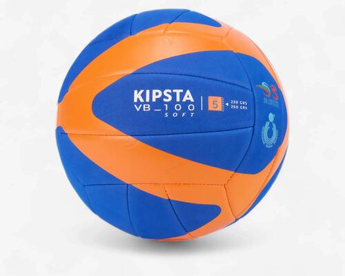 Pallone pallavolo V 100 SOFT FIPAV blu-arancione