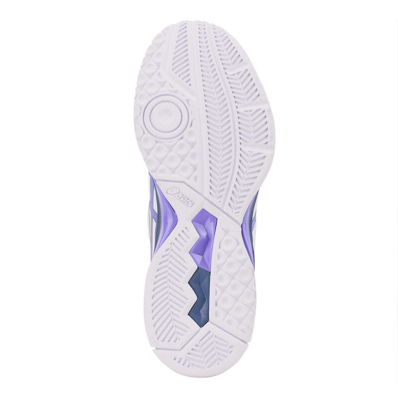 Zapatillas de voleibol Mujer Asics Gel Spike 4 blanco, azul y violeta.