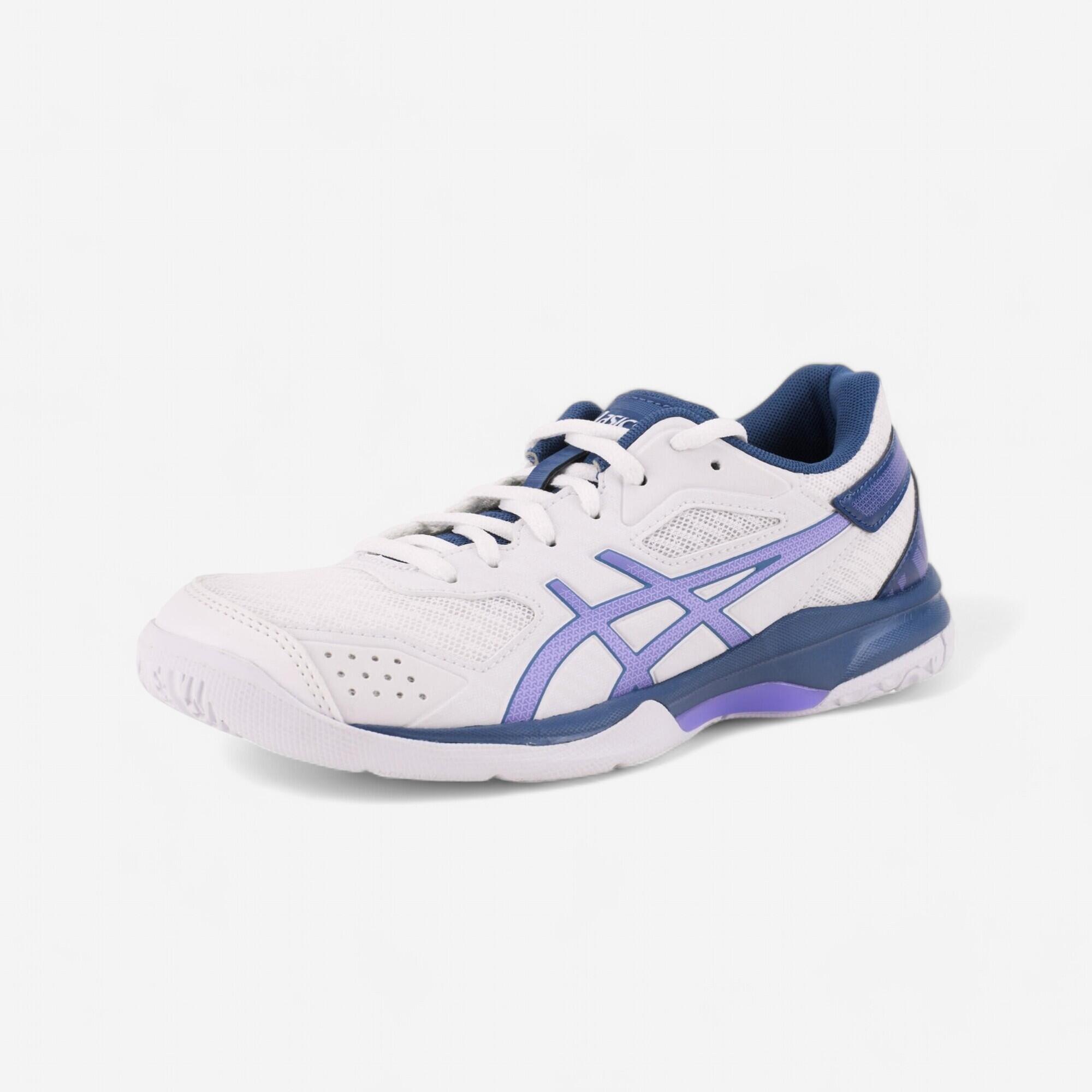 Chaussures de volley ball Asics femme Gel Spike 4 blanches bleues