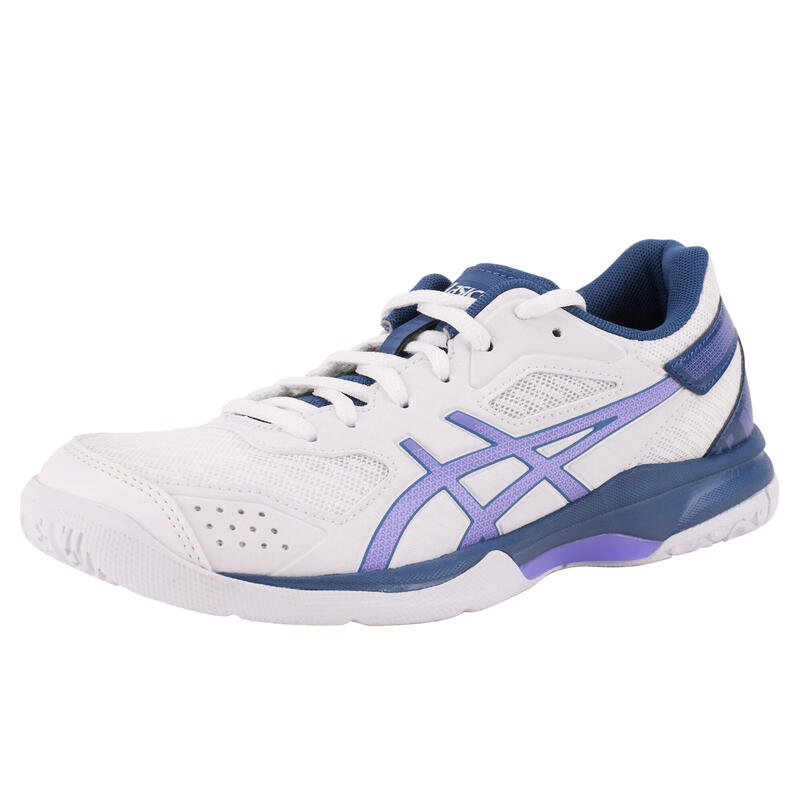 Zapatillas de voleibol Mujer Gel Spike 4 blanco, azul y violeta. | Decathlon