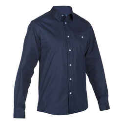 Men's Sailing Long Sleeve Shirt 100 - Navy Blue