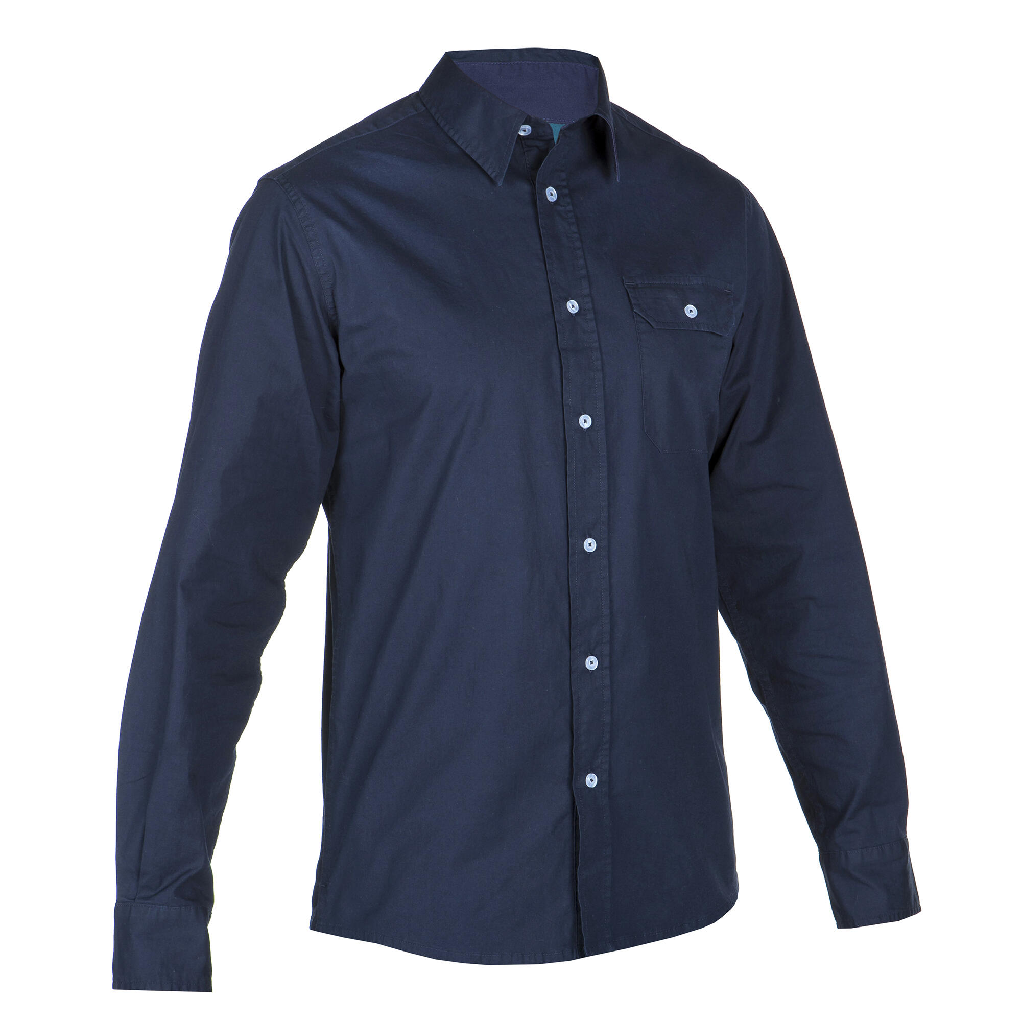 Men's Sailing Long Sleeve Shirt 100 - Navy Blue 9/9