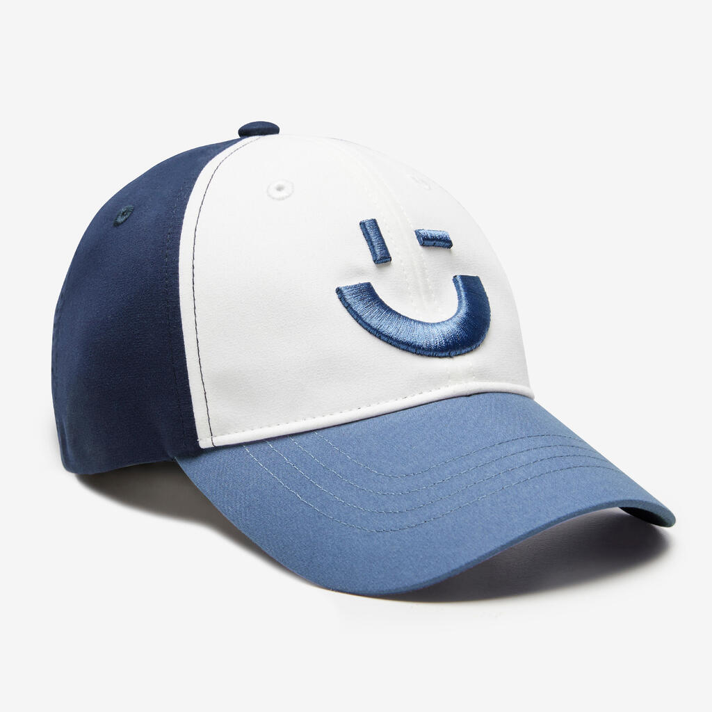 Casquette enfant respirante réglable mixte, bleu blanc