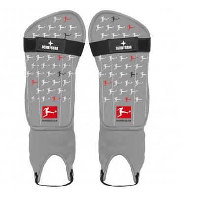 Damen/Herren Fußball Schienbeinschoner mit Knöchelschutz - Protect grau