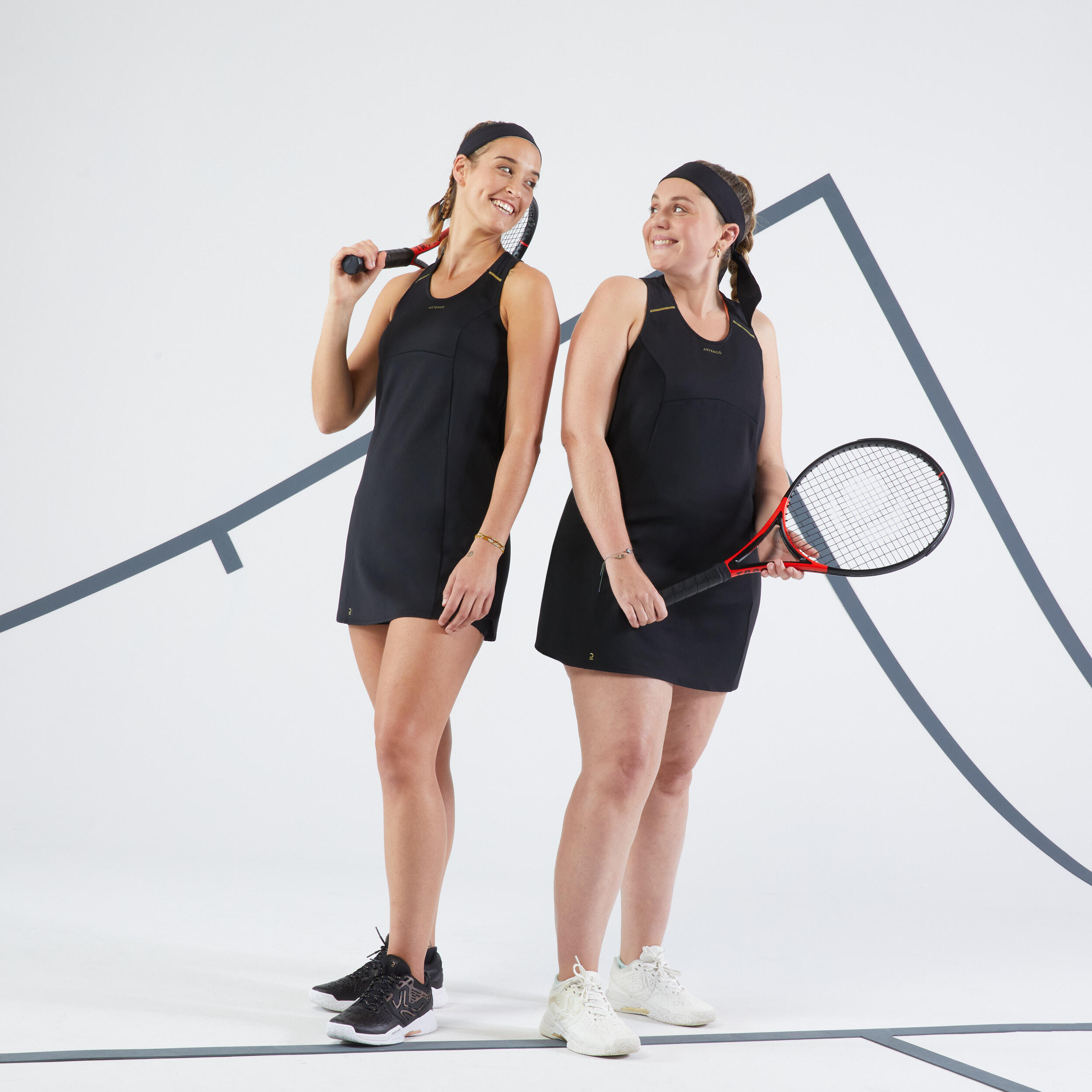 Women's Tennis Dress - 500 Black - ARTENGO