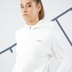 Kadın Tenis Sweatshirtü - Kırık Beyaz - Dry 900_2