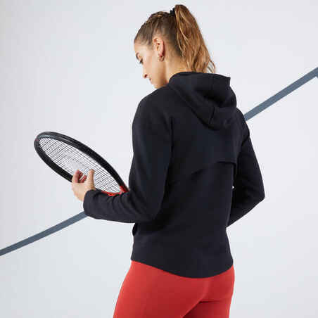 Women's Tennis Half-Zip Quick-Dry Soft Hoodie Dry 900 - Black