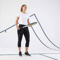 Women's Tennis Quick-Dry Cropped Leggings Hip Ball - Black