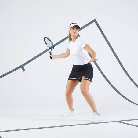 Rok Tenis Wanita Dry 500 - Hitam