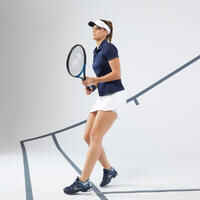 Women's Tennis Quick-Dry Polo Shirt Essential 100 - Navy