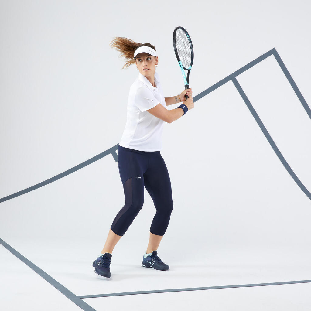 Polo tennis dry femme - Essentiel 100 marine