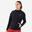Tennissweater met capuchon voor dames Dry 900 zwart