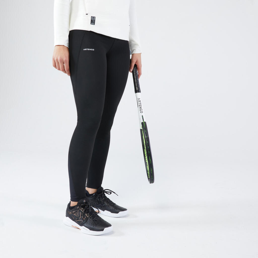 Legging tennis dry femme - HIP BALL noir camo