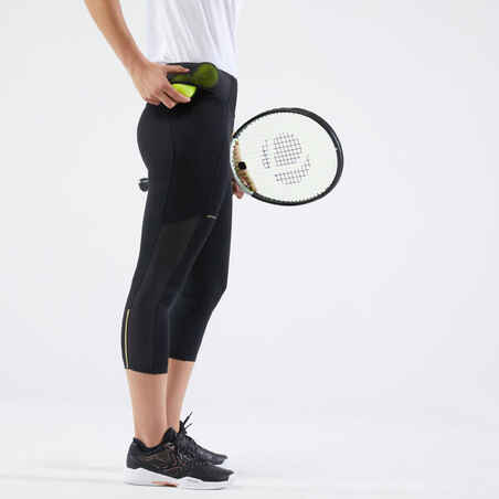 Moteriškos trumpos greitai džiūstančios teniso tamprės „Hip Ball“, juodos