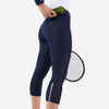 Women's Tennis Quick-Dry Cropped Leggings Dry Hip Ball - Blue/Black