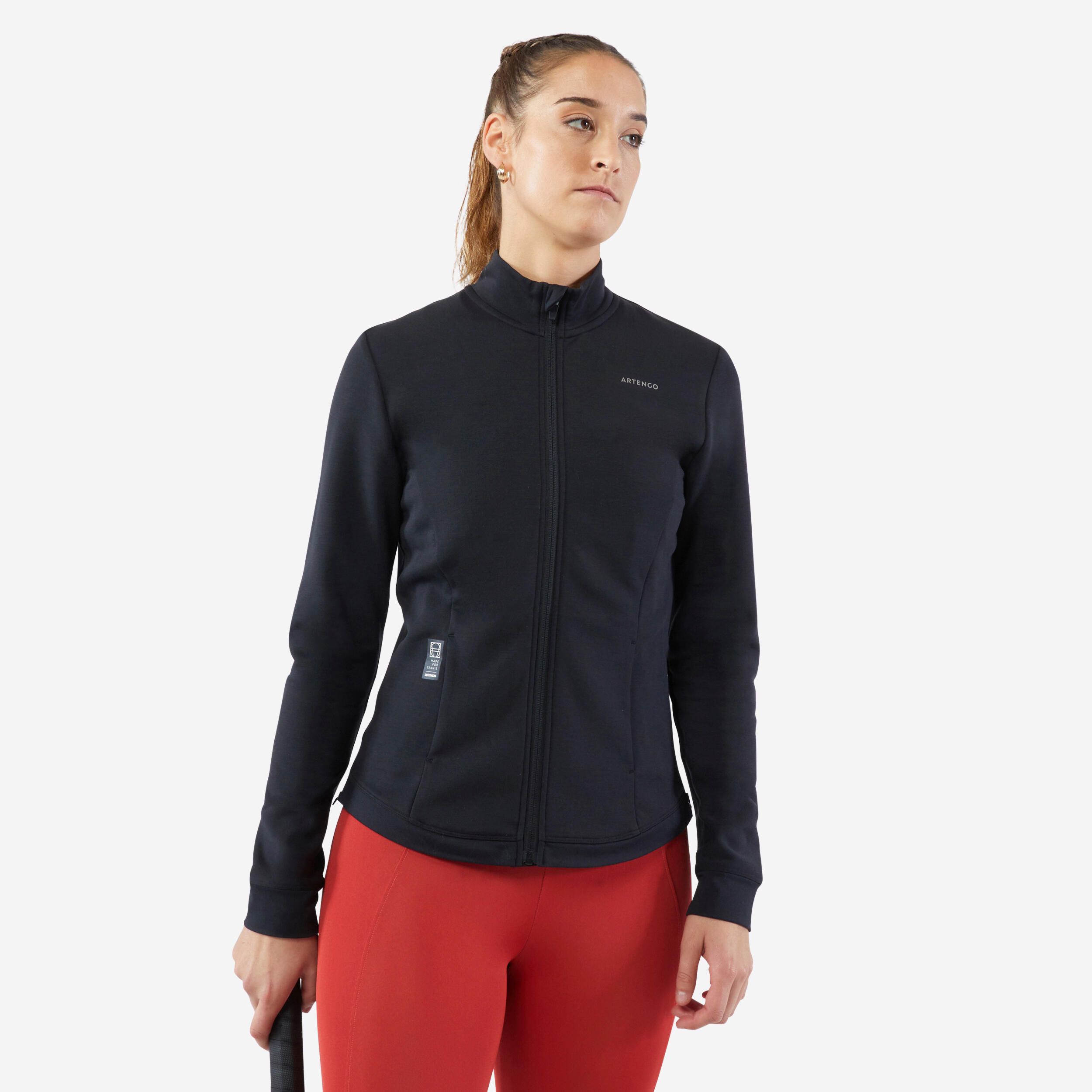 Women's Tennis Quick-Dry Soft Jacket Dry 900 - Black 1/5