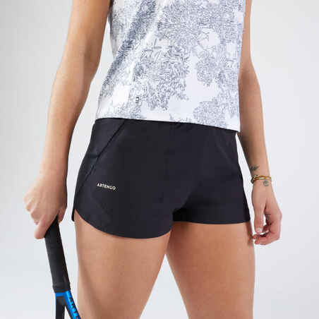 Women's Tennis Quick-Dry Soft Pockets Shorts Dry 500 - Black - Decathlon