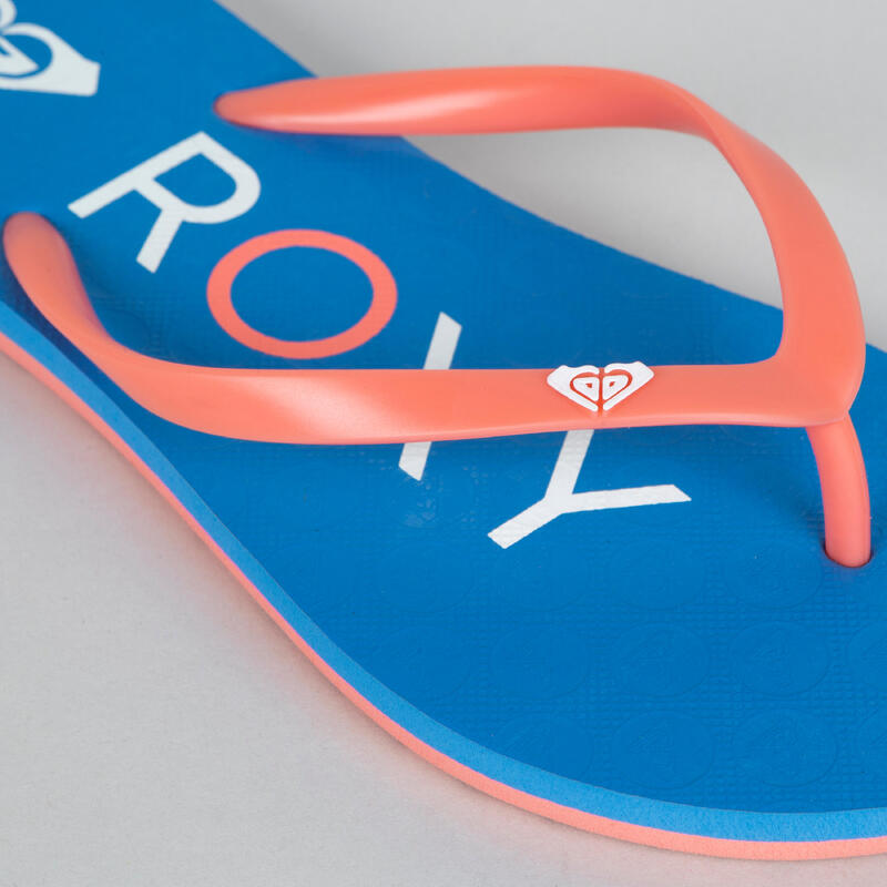 Chanclas playa Mujer dedo Roxy azul coral