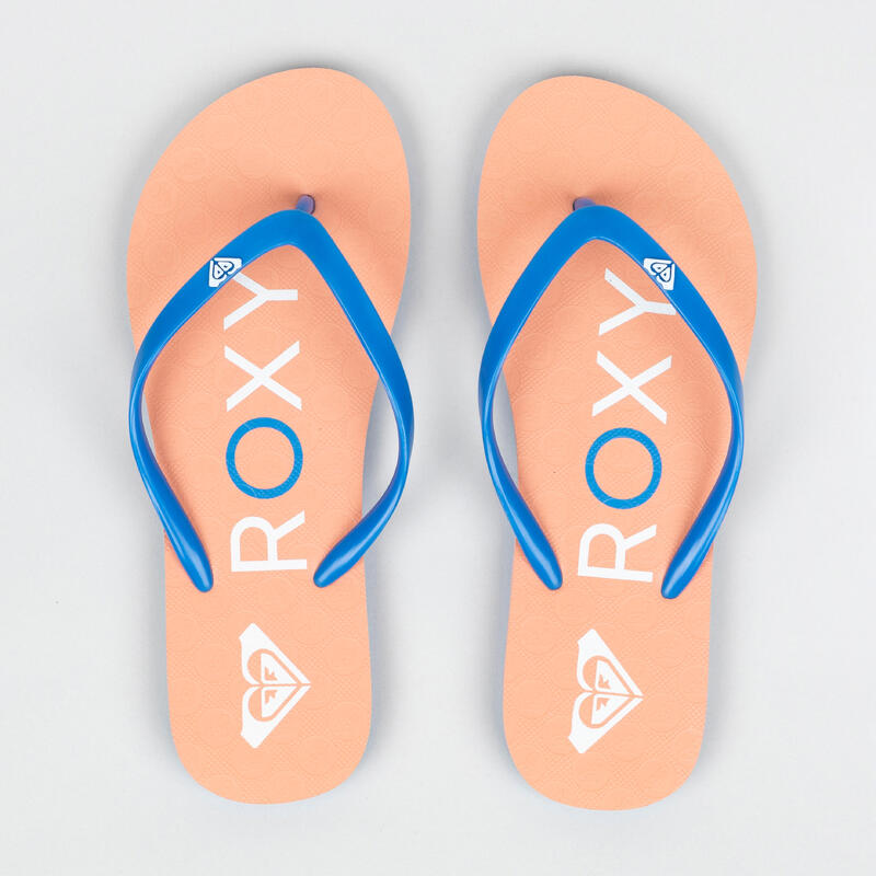 Chanclas playa Mujer dejo Roxy coral azul