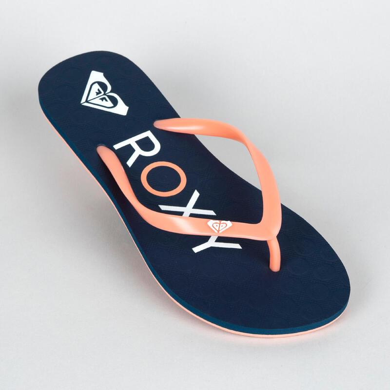 Chanclas playa Mujer dedo Roxy azul coral