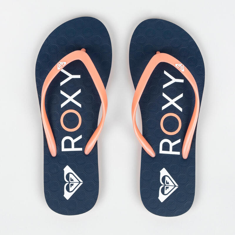 Chanclas playa Mujer dedo Roxy azul coral