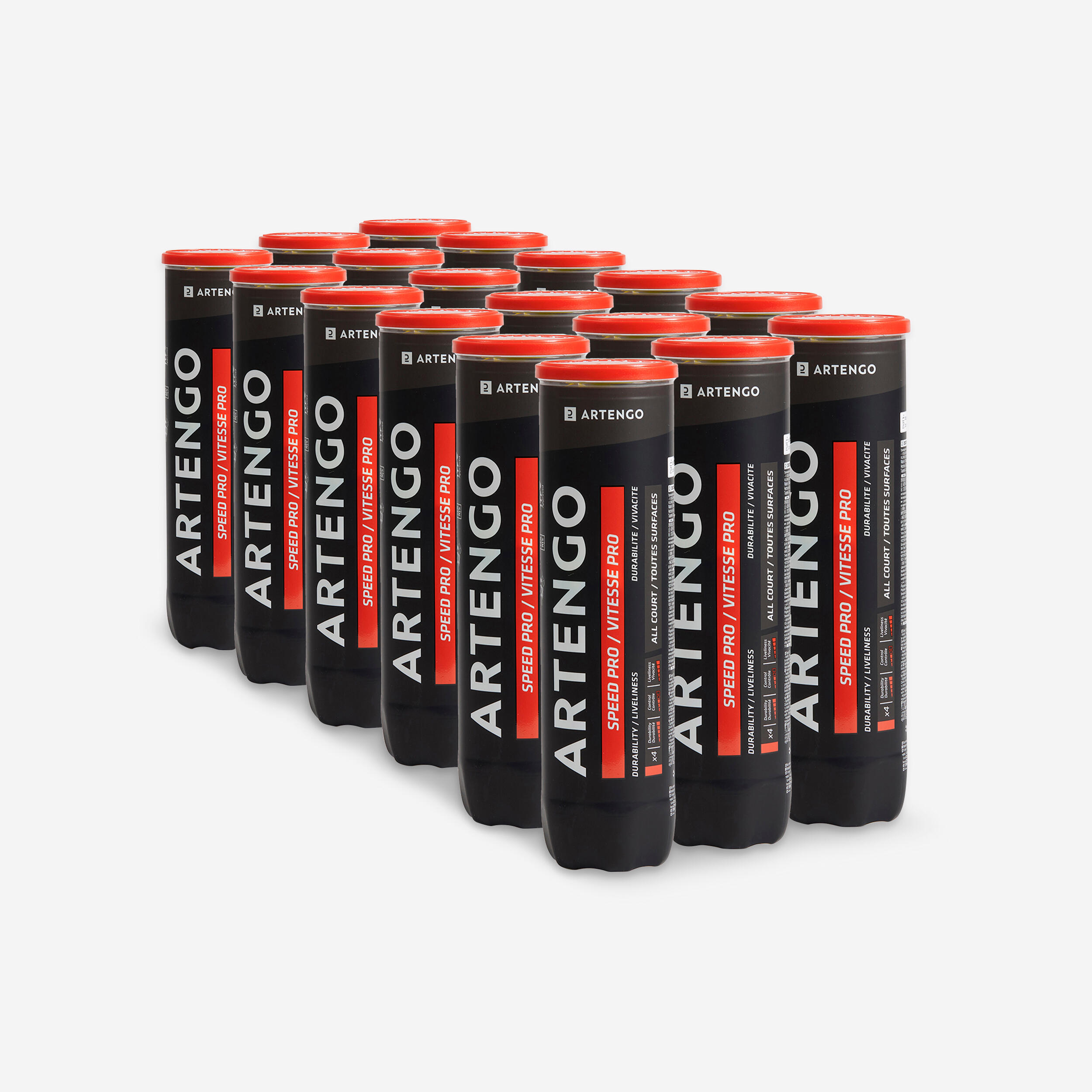 Decathlon | Palline tennis TB SPEED PRO 18 tubi da 4 palline |  Artengo