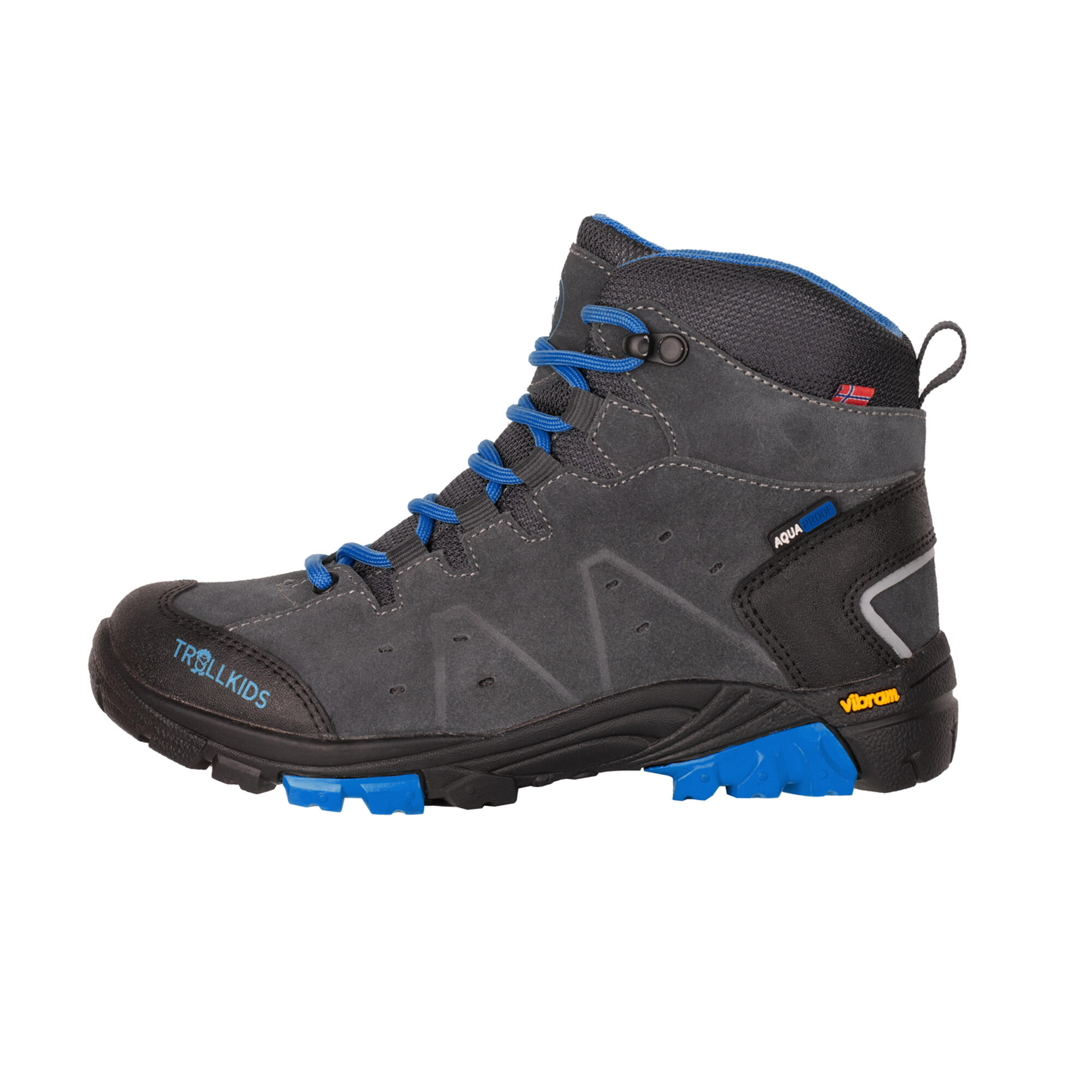 Trollkids Trollsteinen Wanderschuh Kinder Gr. 30-40 wasserdicht grau/blau 6/8
