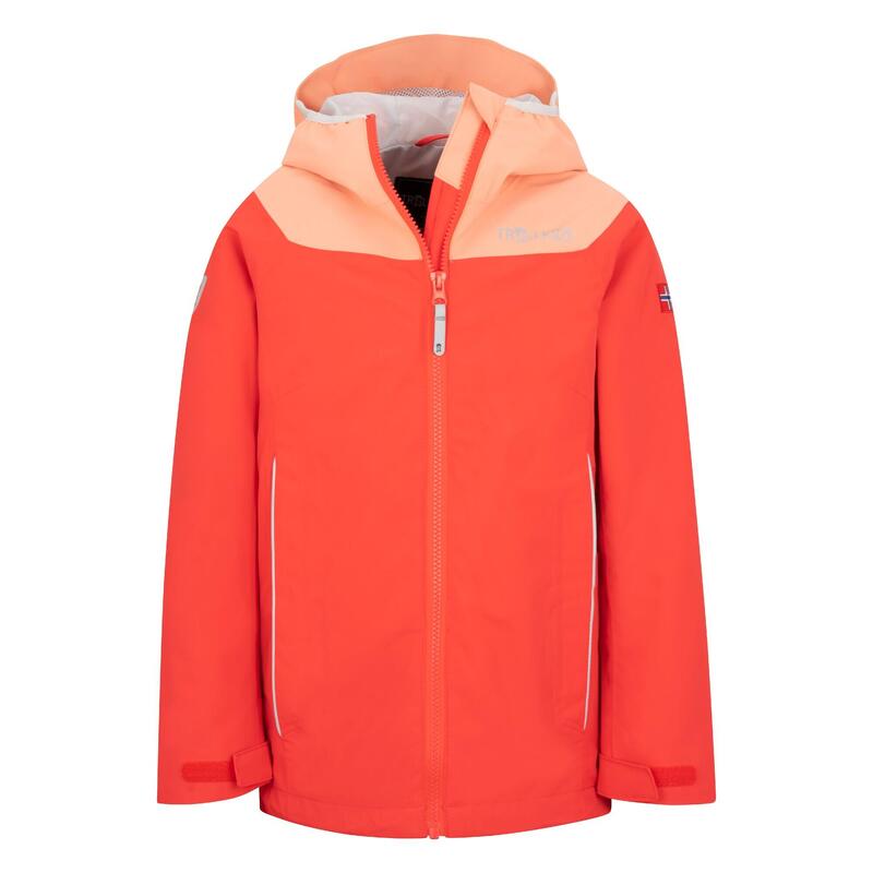 Trollkids Regenjacke Kinder wasserdicht Wandern Gr. 128-164 - Bergen rot/rosa