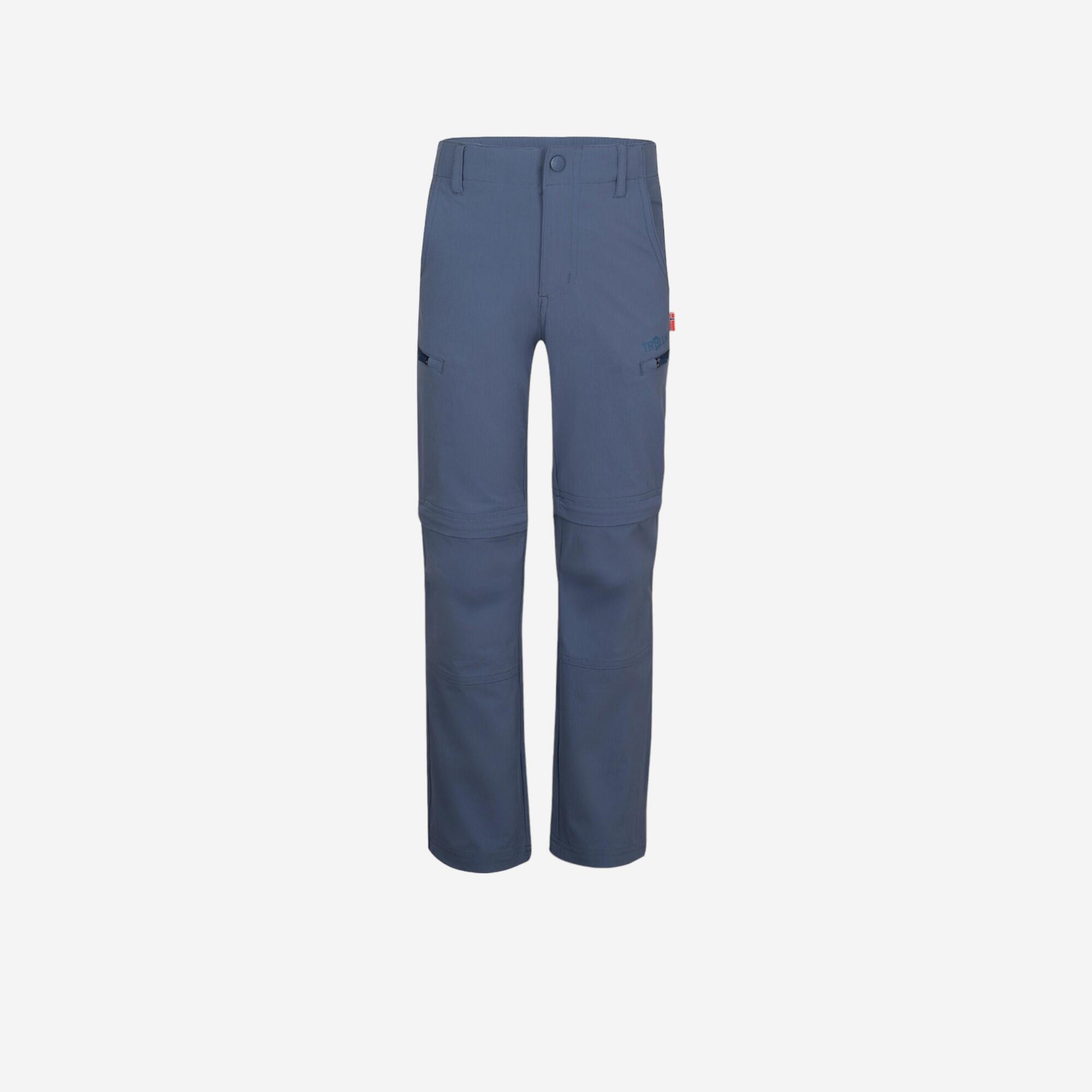 TROLLKIDS Trollkids Zip-Off-Hose Kinder Wandern - Kjerag blau/grau