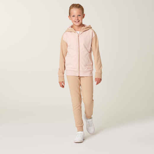 
      Trainingsanzug warm Kinder - 500 rosa/beige 
  