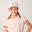 Casquette enfant W500 - rose / blanc / beige