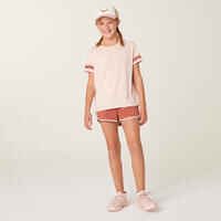 Kids' Cap W500 - Pink/White/Beige