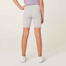 Girls' Cotton Cycling Shorts - Grey