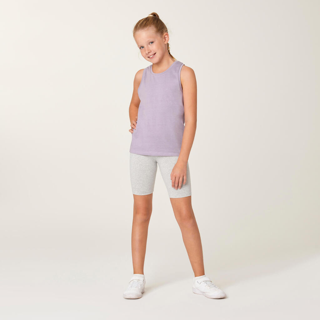 Girls' Cotton Cycling Shorts - Purple