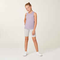 Girls' Multisport Cotton Cycling Shorts - Grey