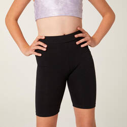 Girls' Cotton Cycling Shorts - Black