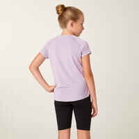 Girls' Breathable T-Shirt S500 - Purple