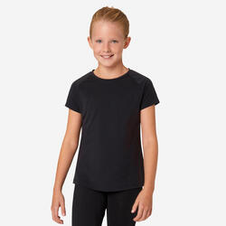 Ademend T-shirt voor meisjes S500 zwart