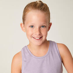 Girls' Cotton Tank Top 500 - Purple