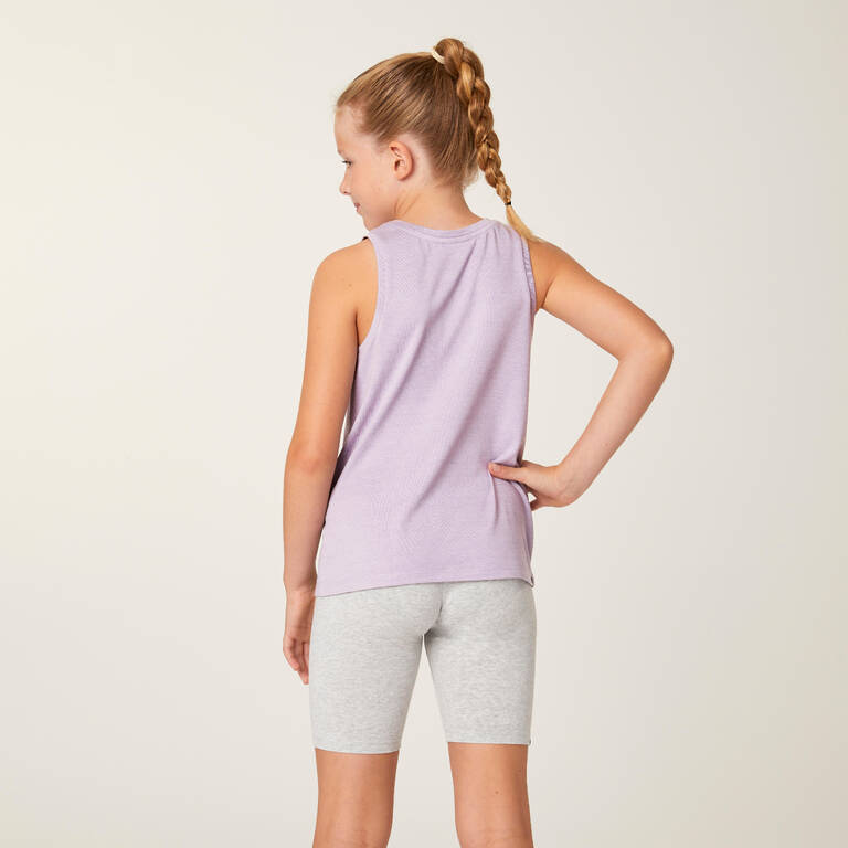 Girls' Cotton Tank Top 500 - Purple