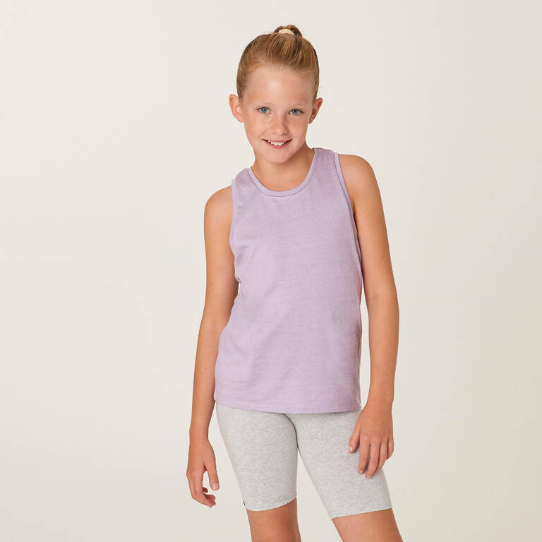 Girls' Cotton Tank Top 500 - Purple